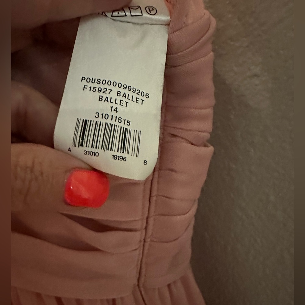 Davids Bridal ballet pink dress size 14